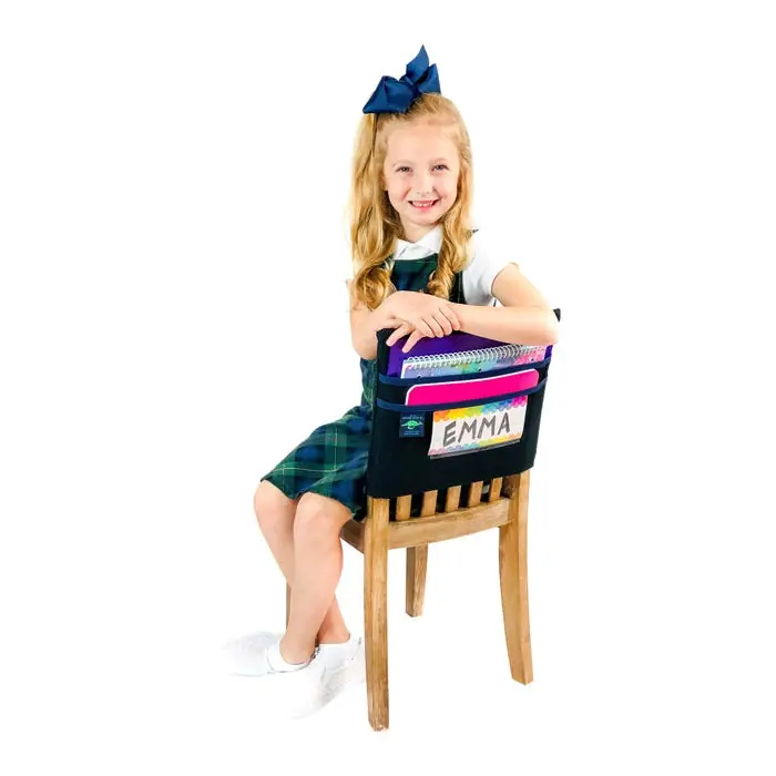 Aussie Pouch Original Chair Pocket, Double Pockets and Name Tag Slot, 13 Inches, Navy Trim Place Order